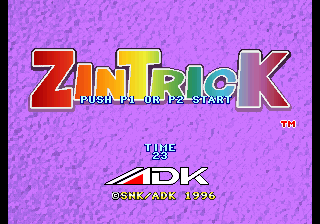 Zintrick + Oshidashi Zentrix (hack) Title Screen